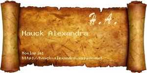 Hauck Alexandra névjegykártya