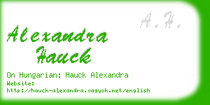 alexandra hauck business card